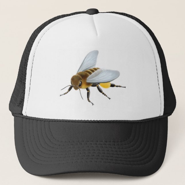 Honig-Bienen-Hut Truckerkappe (Vorderseite)