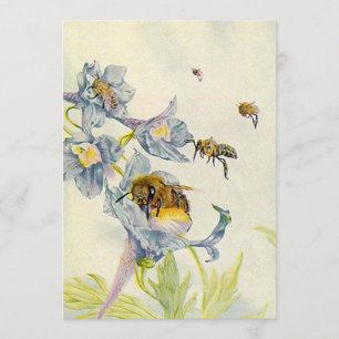 Honig-Bienen-u. Winden-Blumen-Einladungen Einladung