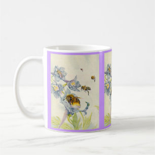 Honig-Bienen u. Winden-Blumen EZ2 fertigen Kaffeetasse
