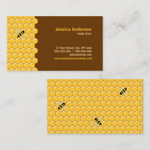 Honig-Bienen- und Bienenwaben-Visitenkarten Visitenkarte