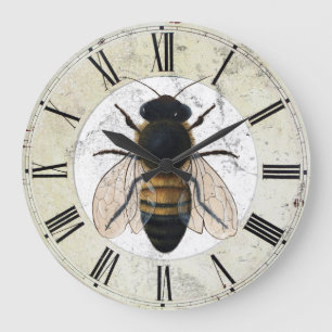 Honig-Bienen-Wanduhr Tims Campbell Große Wanduhr
