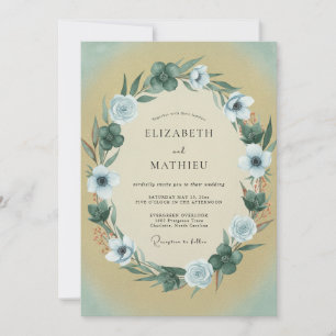 Honig Blasse Blüten Hochzeit Einladung