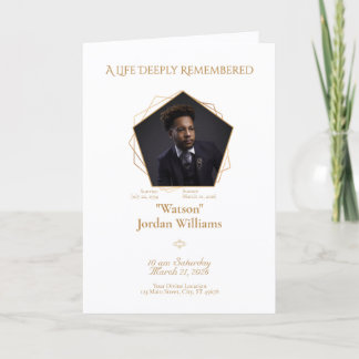 Honig-Braun Text Weißer Hintergrund Bifold-Program Einladung