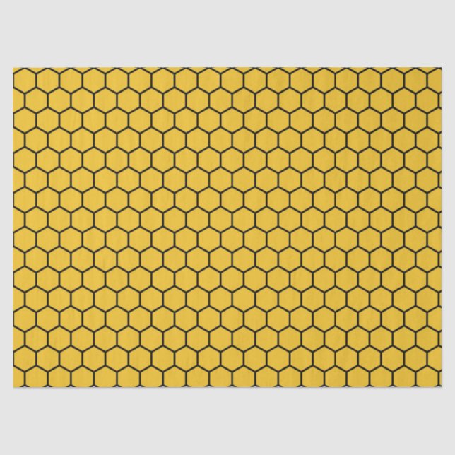 Honig Comb Tissue Paper | Einzigartiges Hexagonald Seidenpapier (Vorderseite)