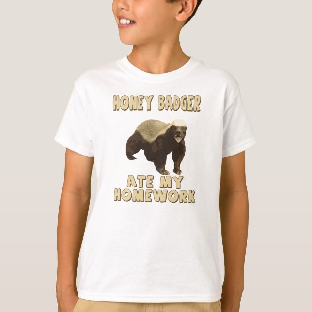 Honig-Dachs aß meine Hausaufgaben! T-Shirt (Vorderseite)