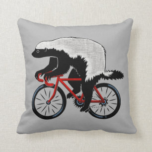 Honig-Dachs auf einem Fahrrad Kissen