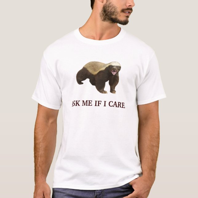 Honig-Dachs fragen mich, wenn ich T - Shirt mich (Vorderseite)