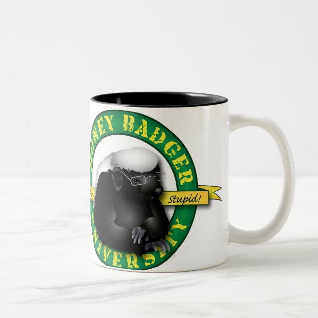 Honig-Dachs-Tasse Zweifarbige Tasse (Rechts)