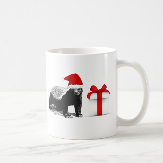 Honig-Dachs-Weihnachten Kaffeetasse (Rechts)