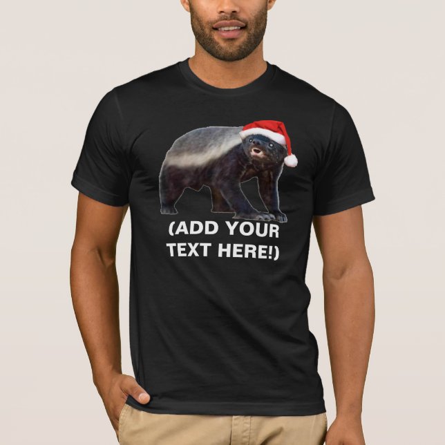 Honig-Dachs-WeihnachtsT - Shirt - kundengerecht (Vorderseite)