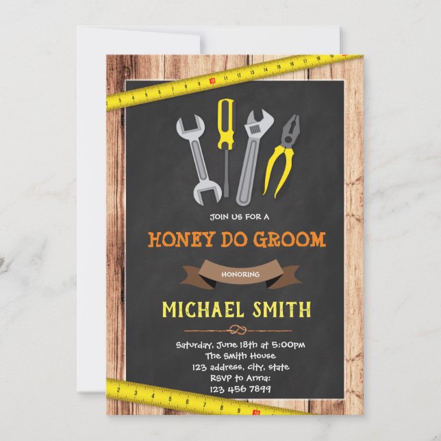 Honig-Dusche Einladung (Vorderseite)