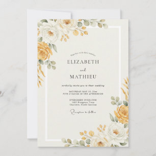 Honig Goldene Blatt Hochzeit Einladung