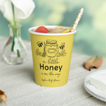 Honig Handgezeichnetes Glas & Bienen Gelbe Babypar