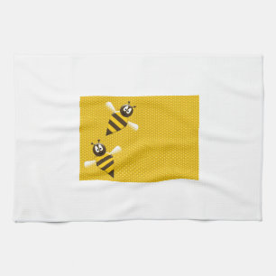 Honig-Kamm-gelbes Goldbienen-Bienen-Muster-Kunst Geschirrtuch