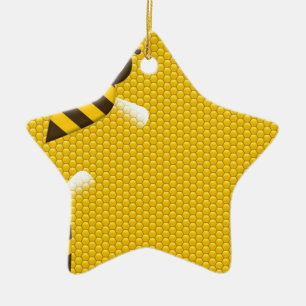 Honig-Kamm-gelbes Goldbienen-Bienen-Muster-Kunst Keramik Ornament
