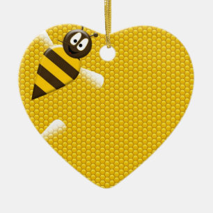 Honig-Kamm-gelbes Goldbienen-Bienen-Muster-Kunst Keramik Ornament
