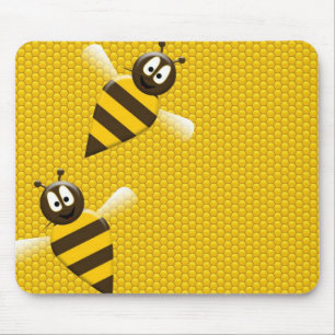 Honig-Kamm-gelbes Goldbienen-Bienen-Muster-Kunst Mousepad