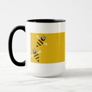 Honig-Kamm-gelbes Goldbienen-Bienen-Muster-Kunst Tasse