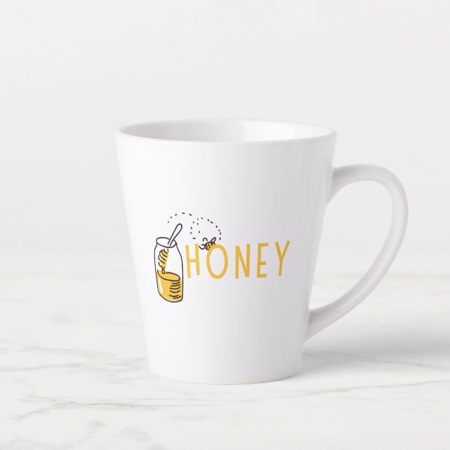 Honig-Latte-Tasse Milchtasse (Rechts)