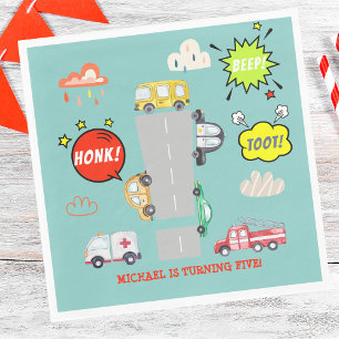 Honig Pieptoto Fahrzeuge Junge Geburtstag Serviette