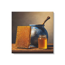 Honig Stillleben - verschmierte Canvas Print