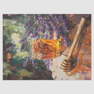 Honig-Taucher und Lavendel-Szenen-Decoupage Seidenpapier