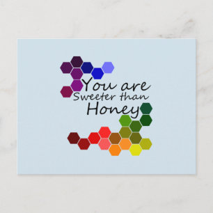 Honig Thema mit positiven Worten Postkarte