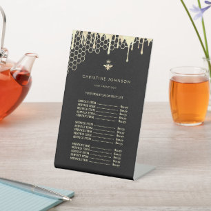 Honig Tropfen Bienenlogo Sockelschild