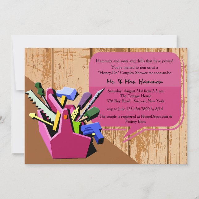 Honig-Tun Paar-Duschen-Einladung Einladung (Vorderseite)