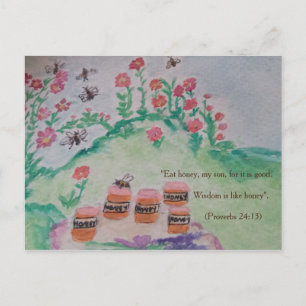 Honig und Bienen Postkarte
