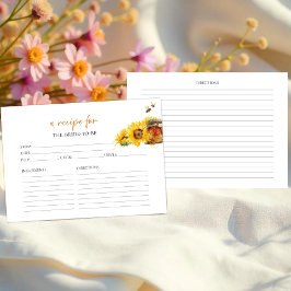 Honig- und Bienenblumenkrebskarten für Brautparty Einladung