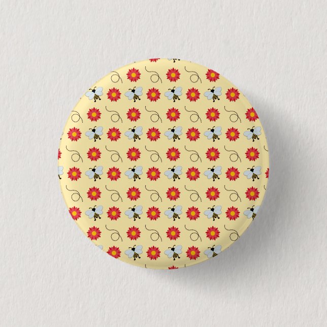 Honig und Blume Button (Vorderseite)