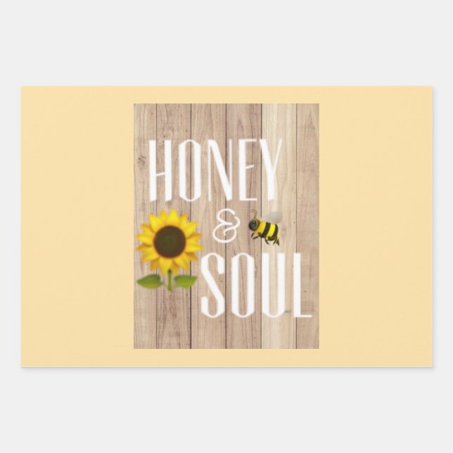 Honig und Soul Geschenkwrap 1 Geschenkpapier Set (Vorderseite)