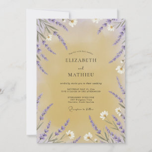 Honig Violette Wildblumen-Hochzeit Einladung