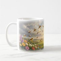 Honig Wiesen Singvögel Frühling Garten Tasse