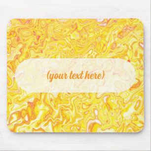 Honig-Zitronen-Gelb-Marmor-Textur abstrakt flüssig Mousepad