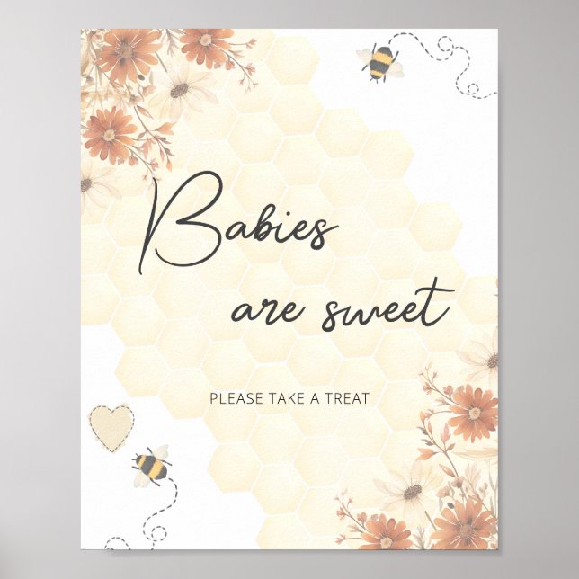 Honigbabys sind süß nehmen eine Leckerei Baby Dusc Poster (Vorne)