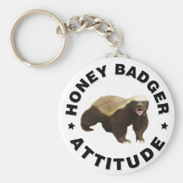 Honigbadger hat eine Haltung Schlüsselanhänger
