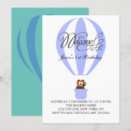 Honigballons für deinen ersten Geburtstag Einladung