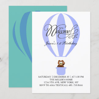 Honigballons für deinen ersten Geburtstag Einladung