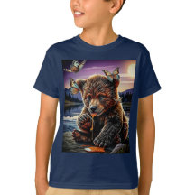 Honigbär und Schmetterlinge