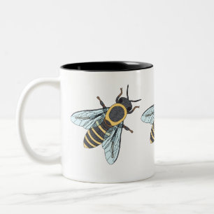 Honigbiene (310g) - Zweifarben-Tasse Zweifarbige Tasse