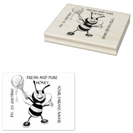 Honigbiene 5x4 gummistempel