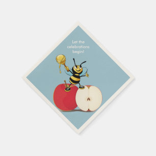 Honigbiene Apfel Rosh HaShana Serviette