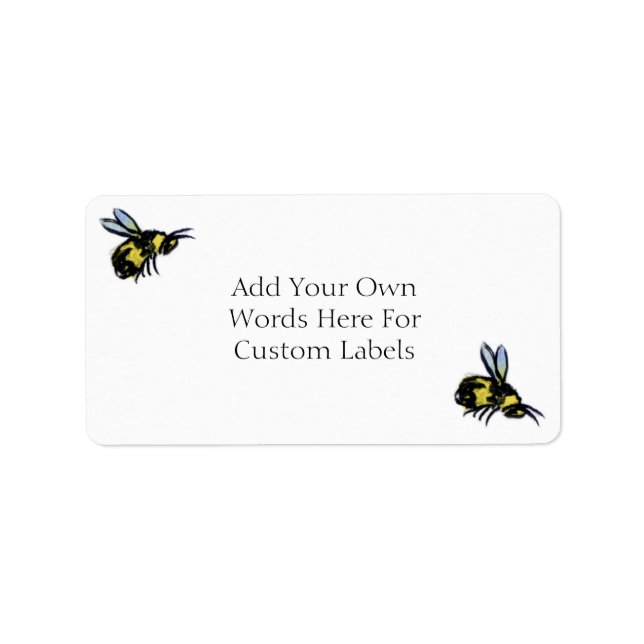 Honigbiene Art Custom Insect Decals oder Labels Adressaufkleber (Vorne)