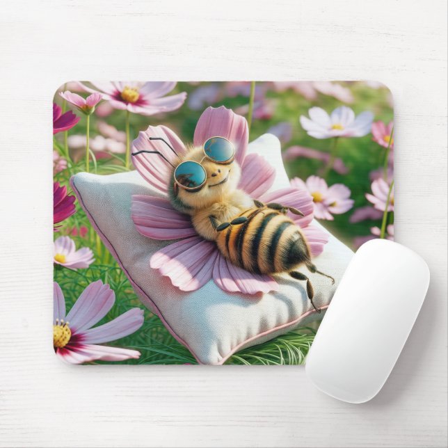 Honigbiene auf einem Kissen Mousepad (Mit Mouse)