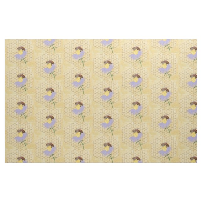 Honigbiene auf einem stoff (Fat Quarter (45,7 x 55,9 cm))