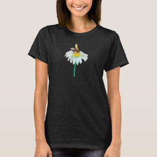 Honigbiene auf einer weißen Blume T-Shirt