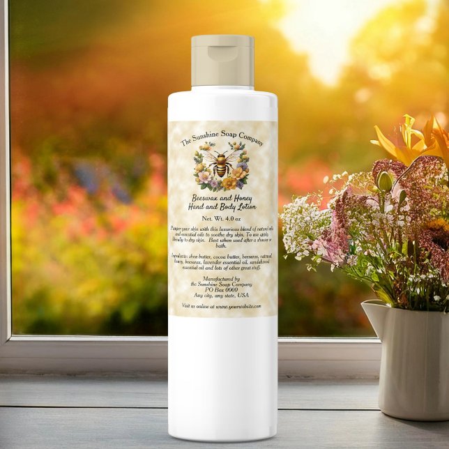 Honigbiene auf Imitaten Pergament Papier Kosmetikm Weinetikett (Von Creator hochgeladen)