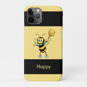 Honigbiene auf schwarz und goldbeige Case-Mate iPhone hülle